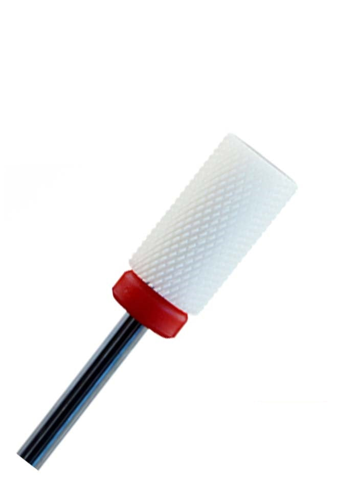 Large Barrel Ceramic Nail Drill Bit. Red image 0